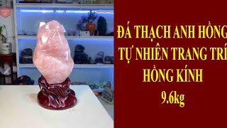 Đá Thạch Anh Hồng Tự Nhiên Braxin Đánh Bóng Trang Trí Phong Thuỷ 9.6kg