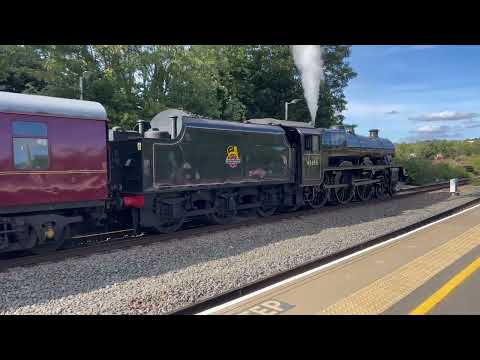 STANIER JUBILEE 4-6-0 45690 LEANDER STOPS AT BATH SPA WITH THE ESSEX AVON EXPRESS WED 23RD AUG 2023