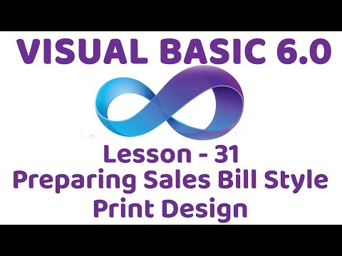 Visual Basic 6 0 Preparing Sales Bill Style Print Design