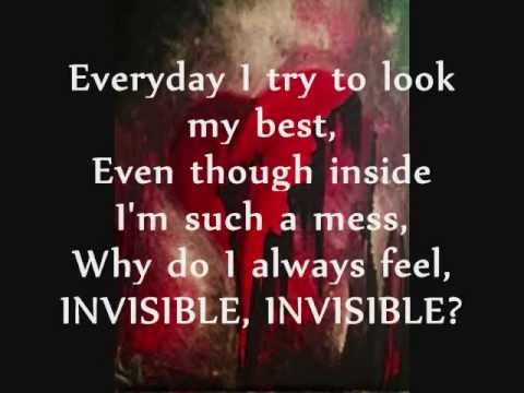 Invisible- Skylar Grey- Lyrics On Screen