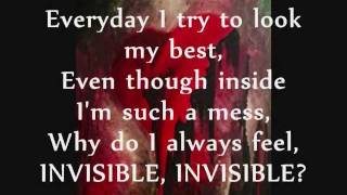 Invisible- Skylar Grey- Lyrics On Screen