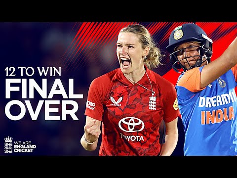 Dramatic IT20 Ending! | Last Over THRILLER | England Women v India