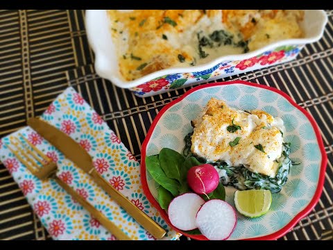 EASY FISH FLORENTINE | COD FLORENTINE | ANY WHITE FISH FLORENTINE | FISH IN WHITE CREAMY SAUCE |