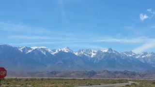 preview picture of video 'Backside of the Sierra Nevada Mountain Range near highway 395'