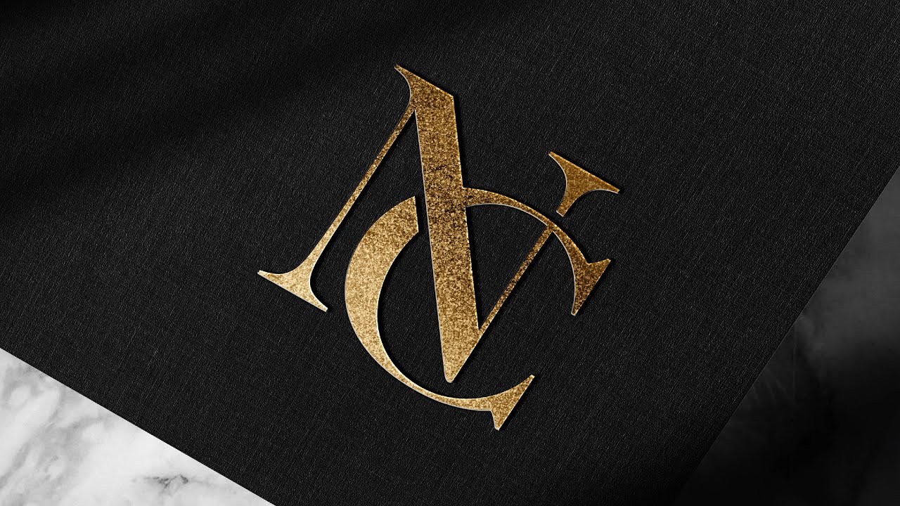 Nc letter logo. Monogram logo design with NC letter mark. Adobe illustrator combination mark logo