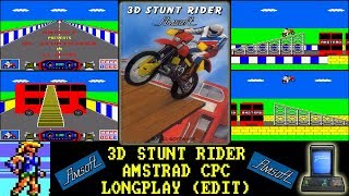[AMSTRAD CPC] 3D Stunt Rider - Longplay (Live Stream Edit)