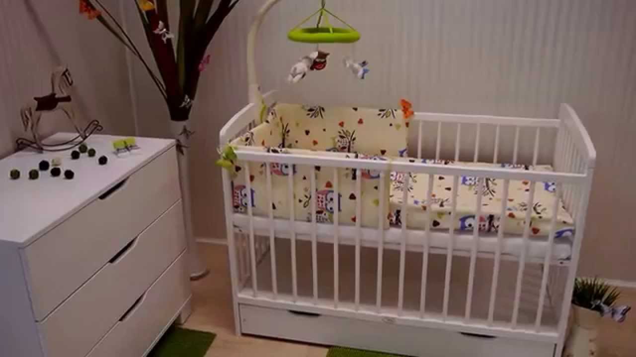 WYPRAWKA  łóżeczko z szufladą + pościel + materac KRAKÓW