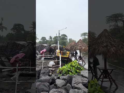 Así amaneció con fuerte oleajes en playa Paso Caballo - Puerto Corinto.