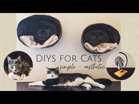 😺DIYs FOR YOUR CAT🐾 | beginner-friendly, aesthetic projects | Cat Bed + Thrift Flip Cat Toy