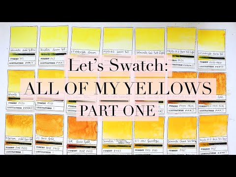 NEW Watercolour Series: Swatching All of my Yellows!! | Part 1/3