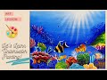 Underwater Seascape Painting | Corals Deep Blue Sea Painting | Step by Step for Beginners in Acrylic
