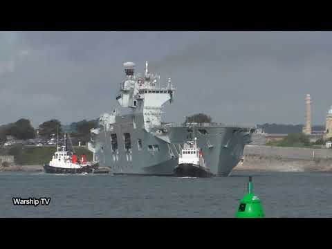 PHM ATLÂNTICO A140 (EX HMS OCEAN) LEAVES DEVONPORT FOR HER NEW HOME IN BRAZIL - 1st August 2018