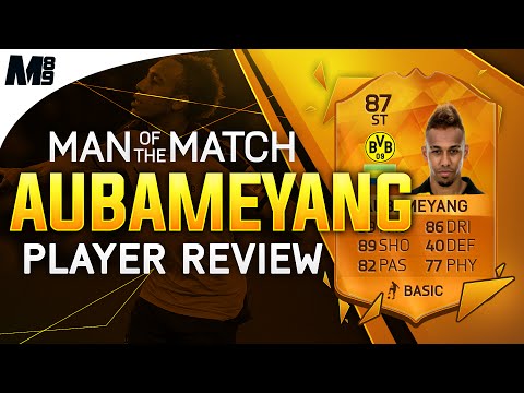 FIFA 16 MOTM AUBAMEYANG REVIEW (87) FIFA 16 Ultimate Team Player Review + In Game Stats