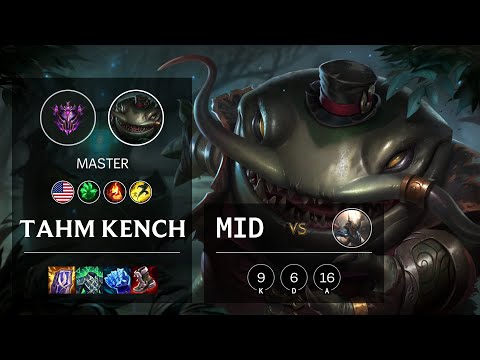 Tahm Kench Mid vs Pantheon - NA Master Patch 11.19