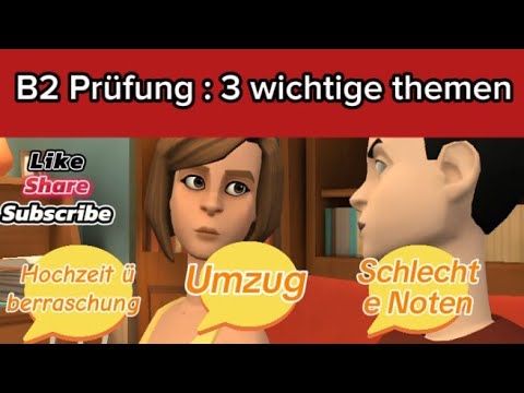 Mündlich Prüfung Teil 3: problemlösung: Umzug - schlechte Noten - Hochzeit überraschung