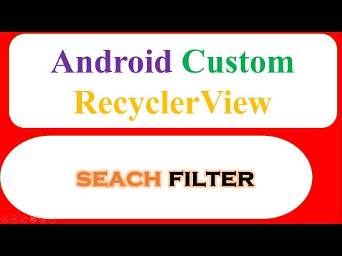Custom RecyclerView Cards  -Search/Filter and OnItemClick [With Source Code]
