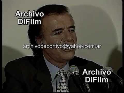 Soccer Diego Maradona training - President Carlos Menem and Valderrama speak - 1994 FOOTAGE ARCHIVE