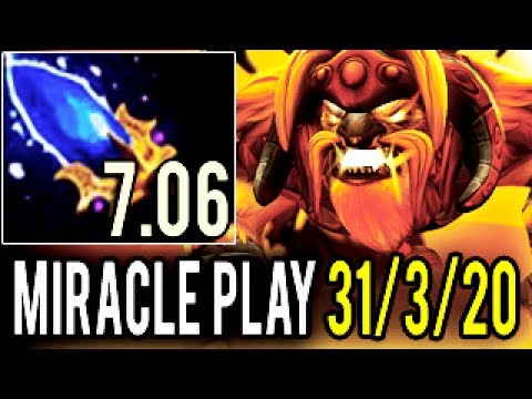 7.06 Earthshaker 31 Kills 14 Min Godlike by Miracle ► So Very Balanced Hero Dota 2