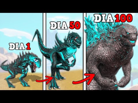 I SURVIVED 100 DAYS AS A GODZILLA! AND EVOLVED INTO THE KAIJU KING OF MONSTERS AND DINOSAURS!