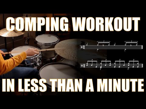 Advanced Jazz Comping Workout in less than a Minute  - Daily Drum Lesson