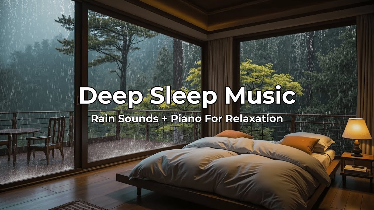 Cozy Rainy Night 🌧️ | Gentle Piano Music for Deep Sleep, Study & Relaxation