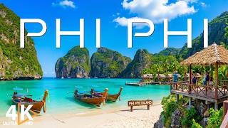 Phi Phi Islands 4K 🇹🇭 Breathtaking Beach Views, Crystal Clear Waters & Tropical Paradise