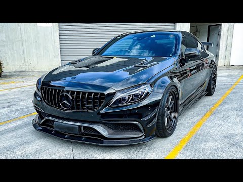 Carbon Fibre Front Splitter Front Lip For C63 S AMG W205 C205 A205 Coupe Sedan Wagon