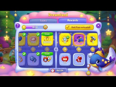 @Fishdom Win Strikes Level 6451 - Special Level 6455 Challenge, Dreamland Event Level 28 Unlocked