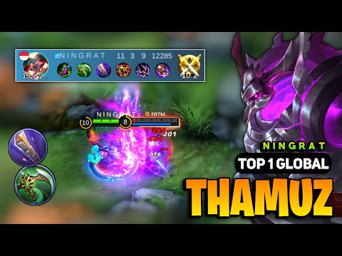 Thamuz Best Build 2023 [ Thamuz Top 1 Global Gameplay ] By N I N G R A T - Mobile Legends