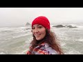 Ocean Waves Caves And Waterfalls On Oregon Coast