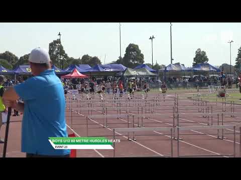 Boys U12 80m Hurdle Heat 3 - 2019 State Track and Field Championships // LAVicTV