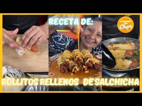 FRITANGA casera| Rollitos de tortilla rellenos de salchicha y queso