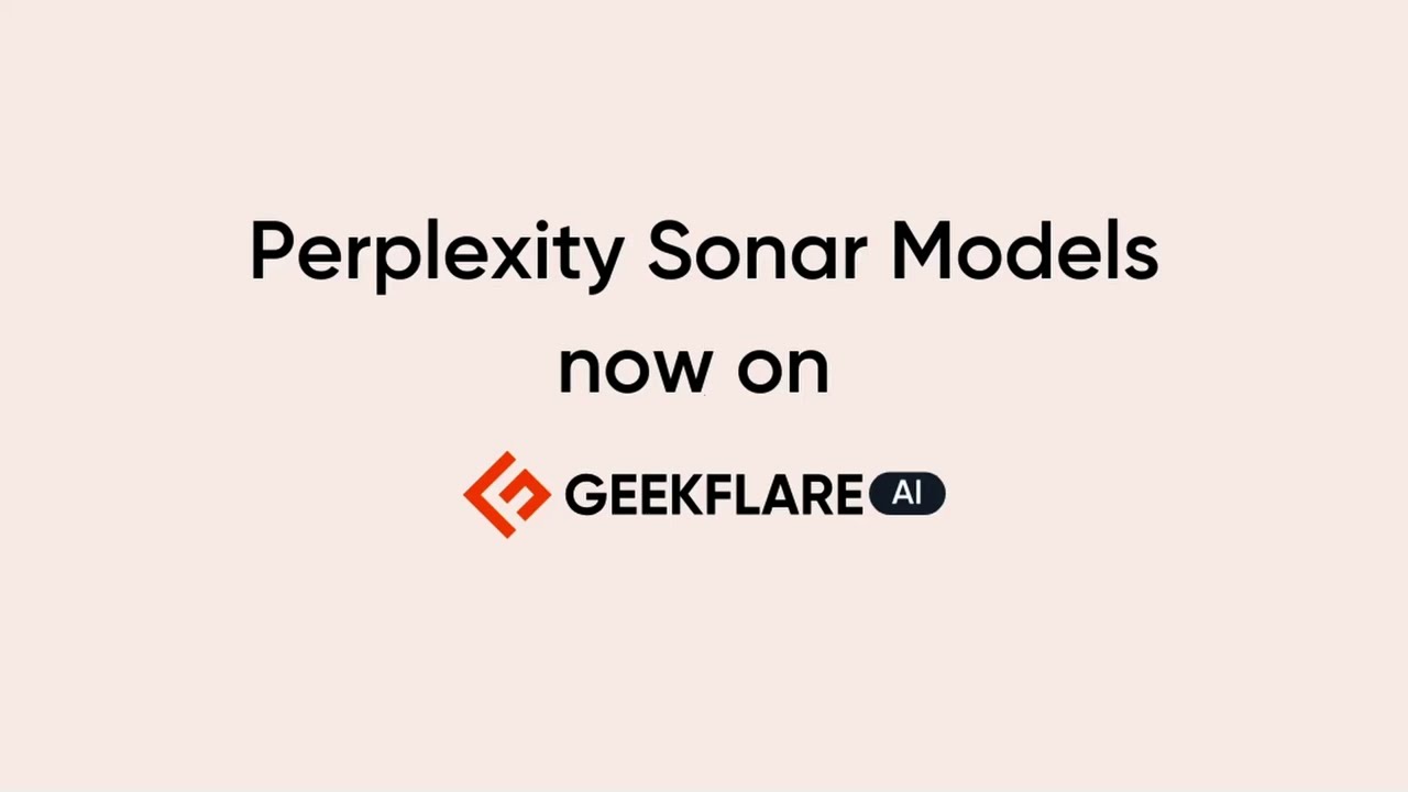 Perplexity Sonar AI Models on Geekflare Connect