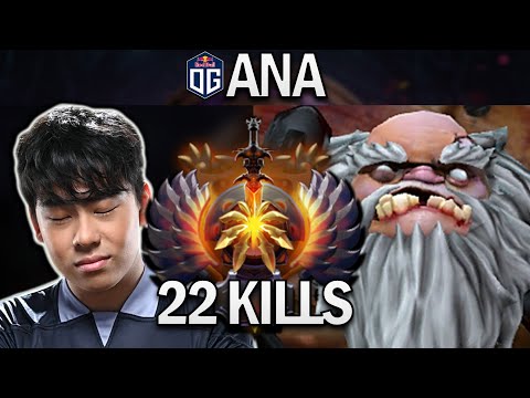OG.ANA SMURF PUDGE WITH 22 KILLS - DOTA 2 7.28 GAMEPLAY