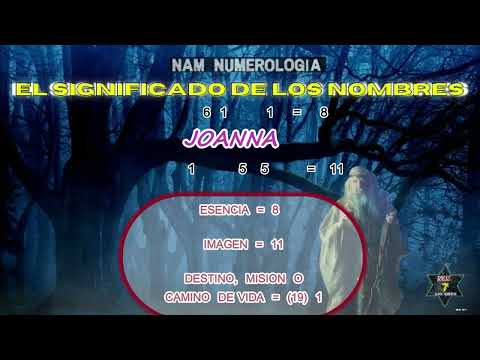 SIGNIFICADO DE LOS NOMBRES 634 - "JOANNA" - NAM NUMEROLOGIA #numerologia #significadodetunombre