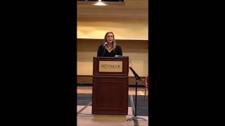 Brittany von Stein accepts CMEA Outstanding Young Educator Award