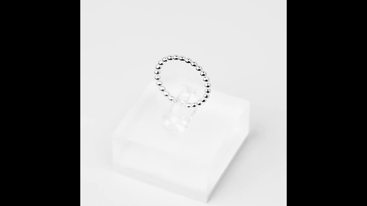 Nhẫn bạc NCJ03 hạt kết trơn, quà tặng sinh nhật  dành cho bạn gái ChariotJewelry