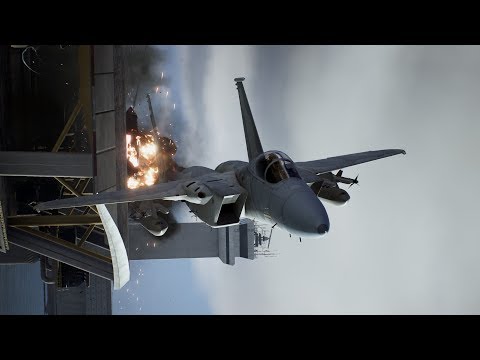 Ace Combat 7 I Destroying the runway platform in one run in Fleet Destruction I F-15C w/PLSL