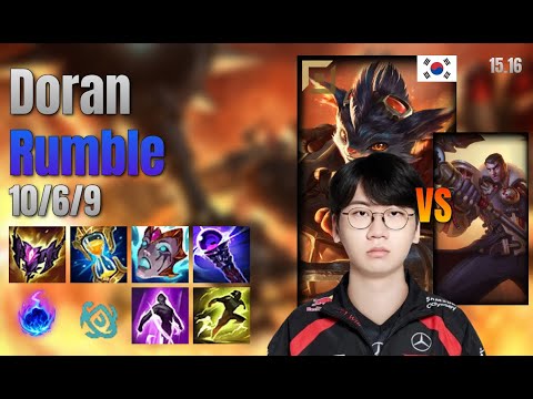 Doran Top Rumble vs Jayce lol KR solo rank Full Game 15.16 | 도란 럼블 vs 제이스