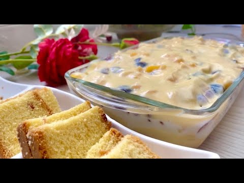 Easy 4 Layer Trifle Pudding Recipe | Fruit Pudding - A must try fruit dessert