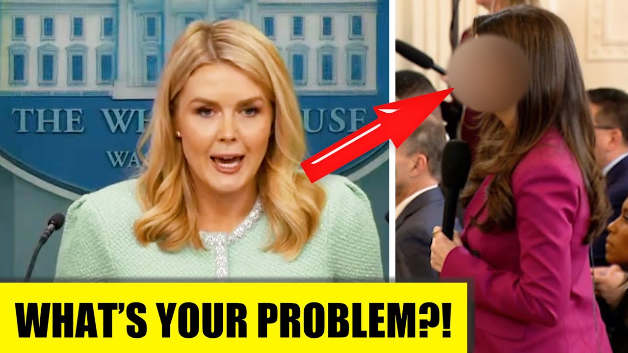 Karoline Leavitt CONFRONTS reporter for making rude faces at her