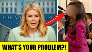 Karoline Leavitt CONFRONTS reporter for making rude faces at her