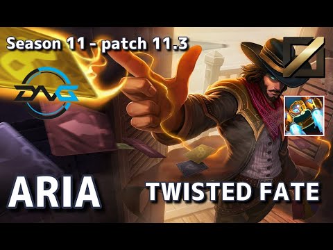【韓国サーバー/GM】DFM Aria ツイステッドフェイト(Twisted Fate) VS サイラス(Sylas) MID - Patch11.3 KR Ranked【LoL】