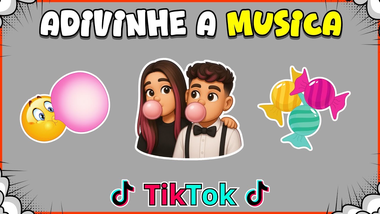 ADIVINHE A MUSICA DO TIKTOK COM EMOJIS 🎵🍬QUIZ MUSICAL | #chiclete