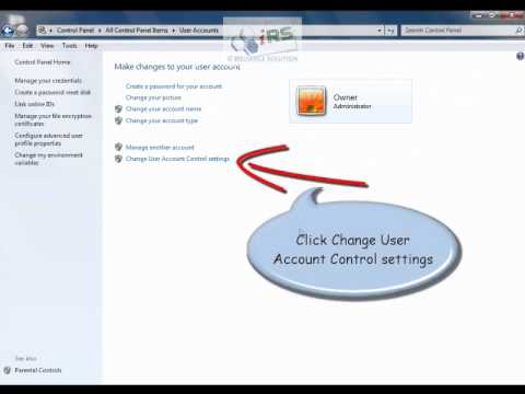 Others - Windows 7 - Turn Off User Access Control