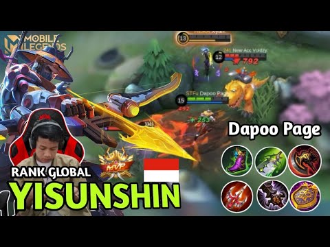 Top global Yi Sun Shin | solo farming  10 minute level max perfect gameplay MLBB