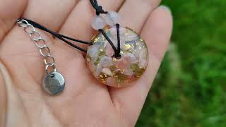 "Harmonie věčného srdce" - orgonitový přívěsek pro Srdeční - 4. čakru