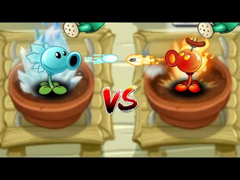 All Animation Fire Plants VS Ice Plants In Zen Garden - Plants Vs Zombies 2