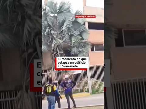 El momento en que colapsa un edificio durante los terremotos en Venezuela