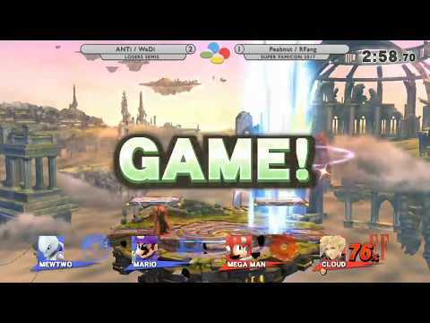 Super Famicon 2017 - Smash 4 Losers Semis - ANTi+WaDi vs Peabnut+RFang